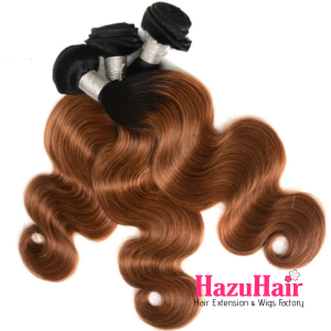 Body Wave HD Lace Closure 4x4 3 Bundles 1B30 Medium Auburn Two Tone With Dark Roots Human Hair 2