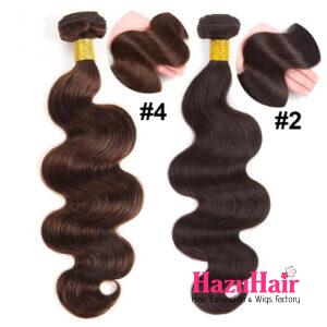 Body Wave HD Lace Closure 4x4 3 Bundles 4 Chocolate Brown Human Hair 2