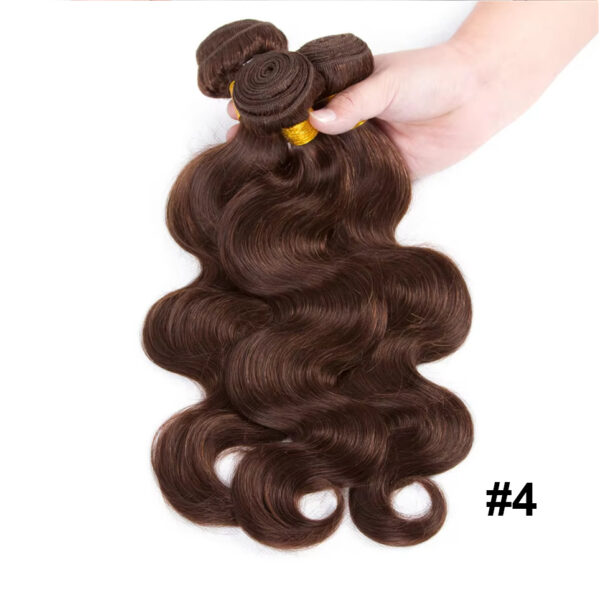 Body Wave HD Lace Closure 4x4 3 Bundles 4 Chocolate Brown Human Hair 7