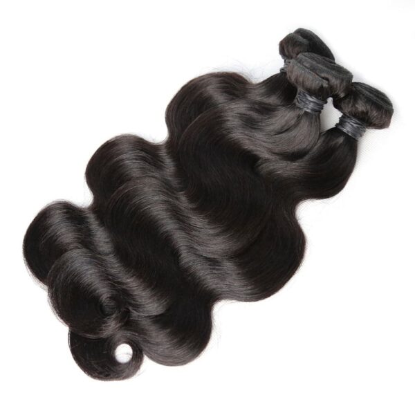 Body Wave Hair Bundle Natural Black Color Weave Hair Extensions 4