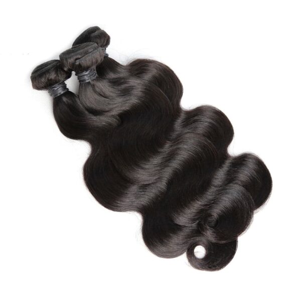 Body Wave Hair Bundle Natural Black Color Weave Hair Extensions 5