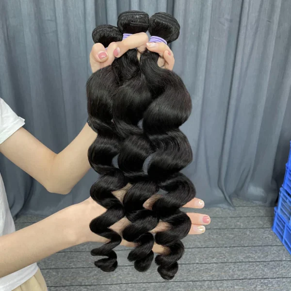 Body Wave Hair Bundle Natural Black Color Weave Hair Extensions buy HazuHair 2