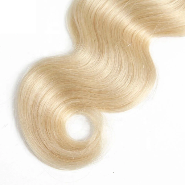 Body Wave Hair Bundles 1B613 Bleach Blonde With Black Roots Weave Hair Extensions 6