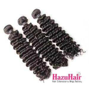 Deep Wave Hair Bundle Natural Black Color Weave Hair Extensions 2