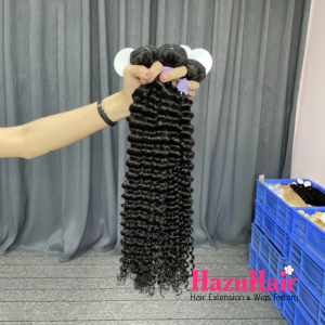 Deep Wave Hair Bundle Natural Black Color Weave Hair Extensions 2