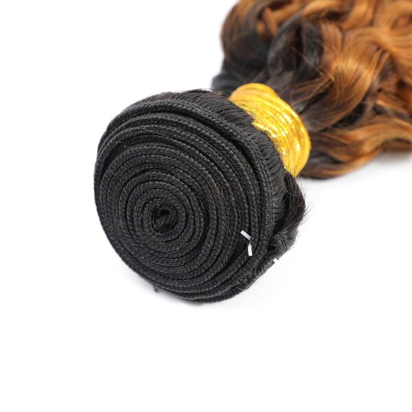 Kinky Curly Hair Bundles 1B30 Auburn Brown With Dark Roots Weave Hair Extensions 6