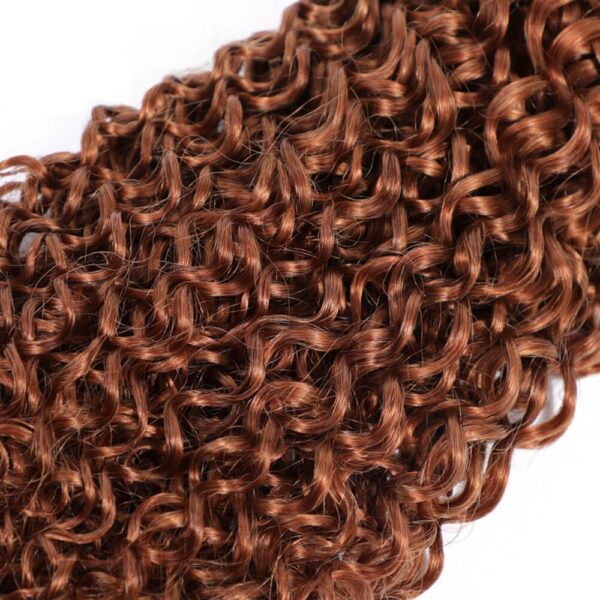 Kinky Curly Hair Bundles 33 Dark Auburn Weave Hair Extensions 2