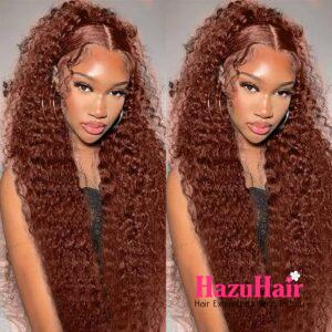 Kinky Curly Hair Bundles 33 Dark Auburn Weave Hair Extensions 3