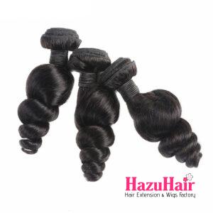 Loose Wave Brazilian HD Lace Closure 4x4 3 Bundles Natural Black Human Hair 9