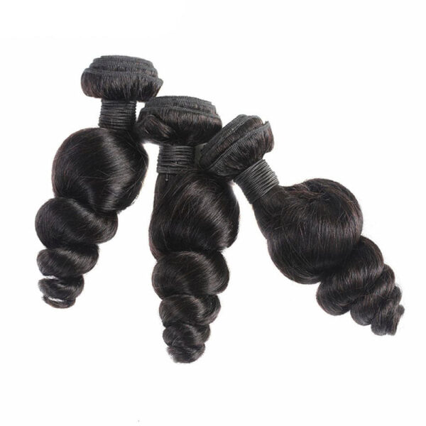 Loose Wave Brazilian HD Lace Closure 4x4 3 Bundles Natural Black Human Hair 9