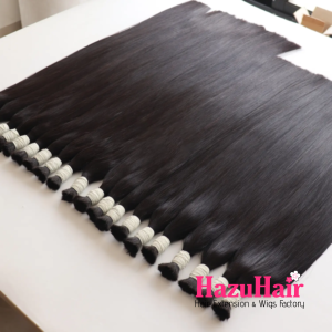 Raw Vietnamese Hair Bone Straight Natural Black Bulk Hair Extensions 1