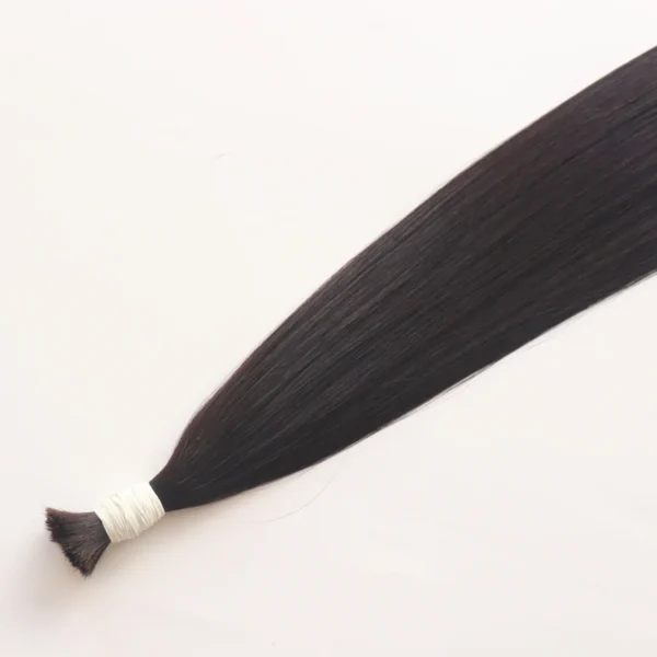 Raw Vietnamese Hair Bone Straight Natural Black Bulk Hair Extensions 1