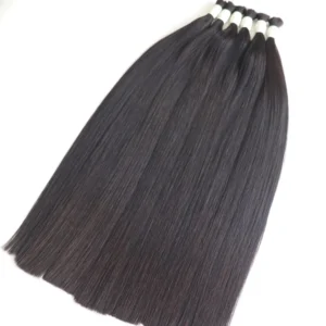 Raw Vietnamese Hair Bone Straight Natural Black Bulk Hair Extensions 3