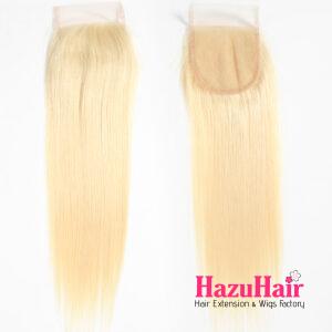 Straight HD Lace Closure 4x4 613 Bleach Blonde 1