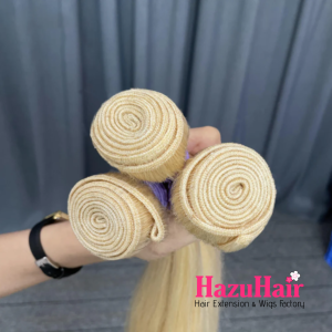 Straight Hair Bundle 613 Bleach Blonde Weave Hair Extensions 3