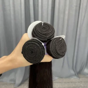 Straight Hair Bundle Natural Black Color Weave Hair Extensions 1