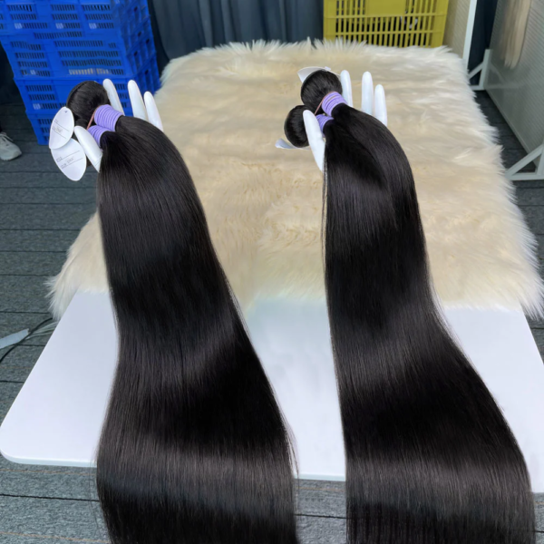 Straight Hair Bundle Natural Black Color Weave Hair Extensions 1