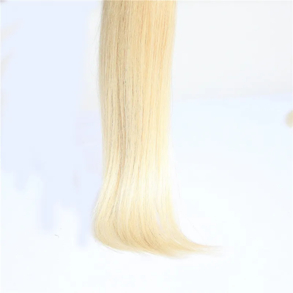 Straight Hair Bundles 1B613 Bleach Blonde With Black Roots Weave Hair Extensions 5