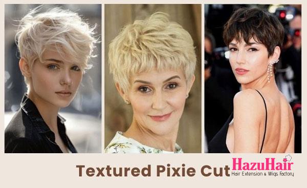 Textured pixie cut