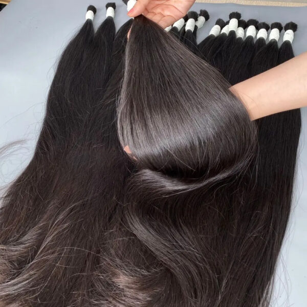 Vietnamese Raw Hair For Bleaching One Donor Hair Bulk Hair Extensions 5