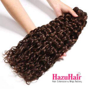 Water Wave HD Lace Closure 4x4 3 Bundles 4 Chocolate Brown Human Hair 6