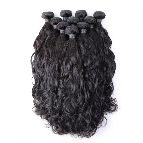 Water Wave Hair Bundle Natural Black Color Weave Hair Extensions 1