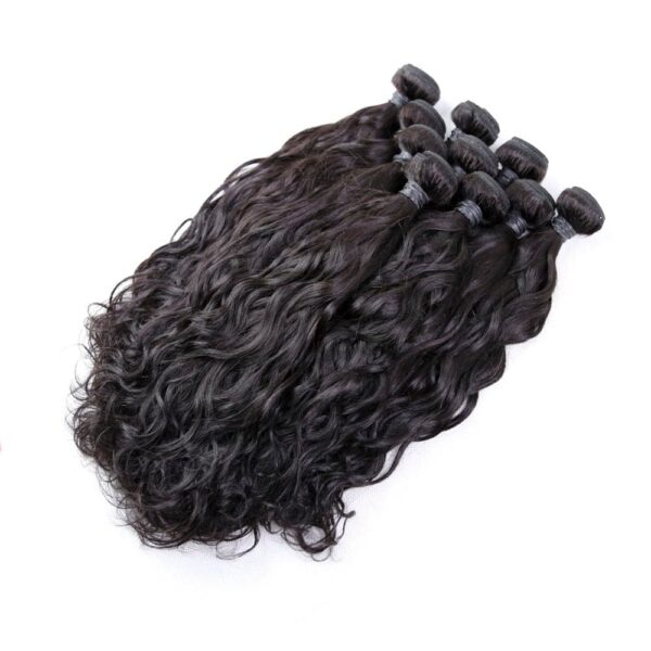 Water Wave Hair Bundle Natural Black Color Weave Hair Extensions 2