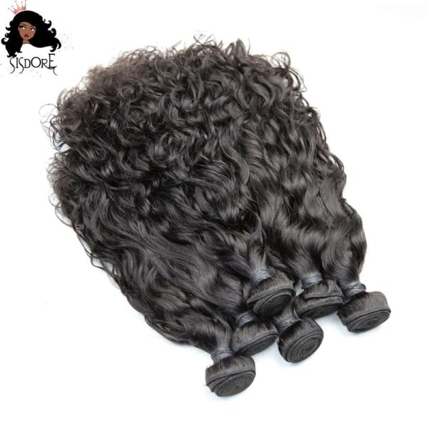 Water Wave Hair Bundle Natural Black Color Weave Hair Extensions 3