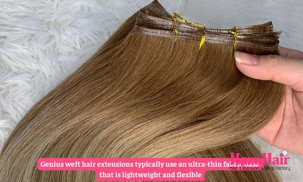 Flat weft vs genius weft hair extensions 3