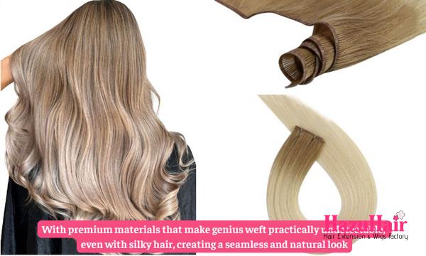 Flat weft vs genius weft hair extensions 7