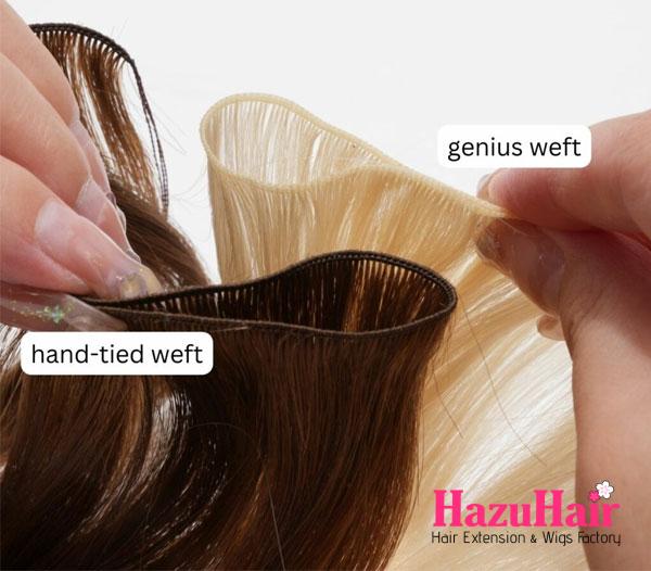 Genius weft vs hand tied hair extensions