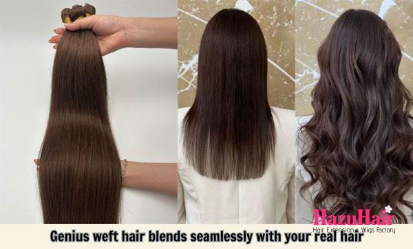 Genius weft vs hand tied hair extensions 4