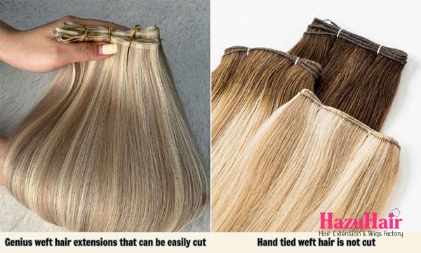 Genius weft vs hand tied hair extensions 5