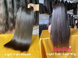 Light Yaki Bundle lace wig