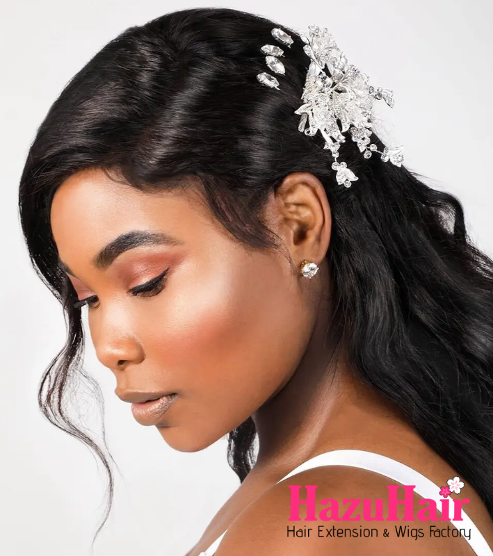 Low Side Parting with a Bejewelled Clip