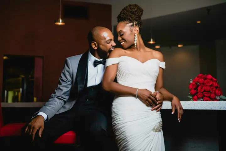 Twisted locs wedding updo