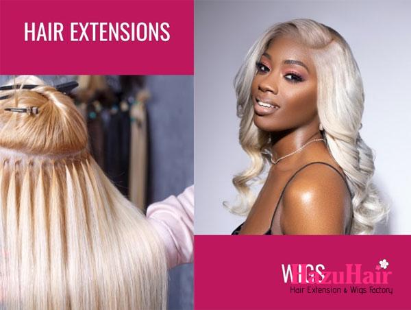 What are the distinctions between hair extensions and wigs