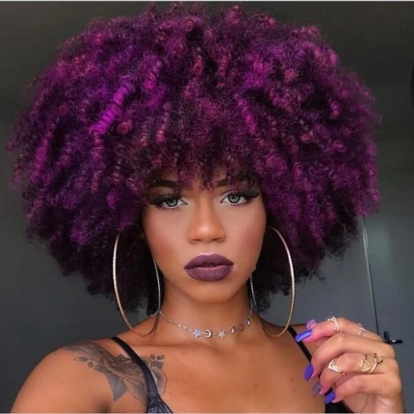 colored tight afro coil