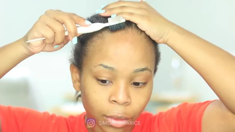 prepare skin and natural hair before glue lace front wig