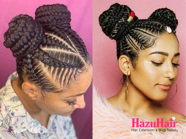 17. Two Bun Box Braid