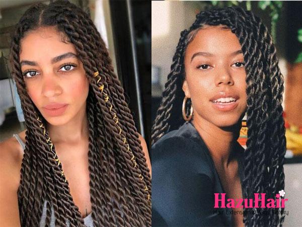 5. Senegalese Twists With Weave