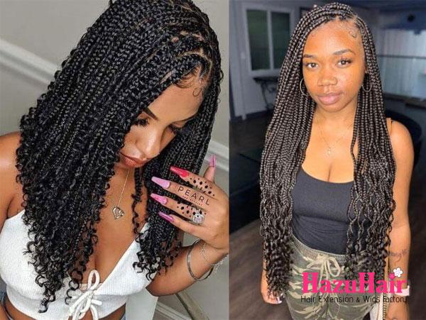 7. Knotless Braids With Weave