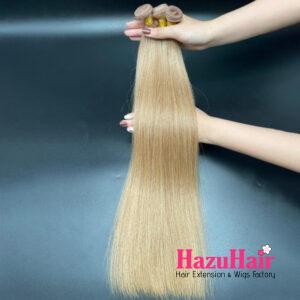 Genius Hair Weft Extensions 27 Honey Blonde Color Straight Hair 1