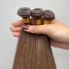 Genius Hair Weft Extensions 4 Chocolate Brown Color Straight Hair 2