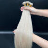 Genius Hair Weft Extensions 60 Platinum Ash Blonde Color Straight Hair 2