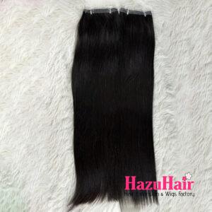 Genius Weft Hand Tied Extensions Natural Black Color Straight Hair 6