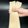 Invisible Tape In Hair Extensions with 613 Bleach Blonde Color Straight Hair 1