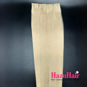 Invisible Tape In Hair Extensions with 613 Bleach Blonde Color Straight Hair 5