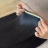 Long Tape In Hair Extensions with Natural Black Color Straight Hair 2