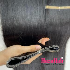 Long Tape In Hair Extensions with Natural Black Color Straight Hair 4